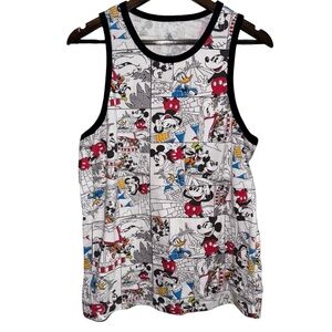 Disney Mickey Mouse Comic Print Tank Top Graphic Sleeveless size medium boys